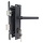 Deurbeslag Set Poortslot RVS 74x170mm Zwart