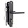 Deurbeslag Set Poortslot RVS 74x170mm Zwart