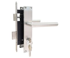 Deurbeslag Set Poortslot RVS 74x170mm - Links/Rechts