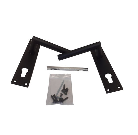 Deurschild en deurkruk