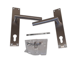 Deurschild en deurkruk RVS Stift: 120mm