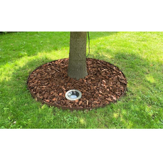 Boomring cortenstaal 50 cm diameter x 20 cm hoog, 1 mm dik