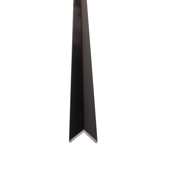 Aanslaglat Aluminium Zwart 200cm | Hoekprofiel 20x20mm