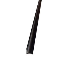 Aanslaglat Aluminium Zwart 200cm | Hoekprofiel 20x20mm