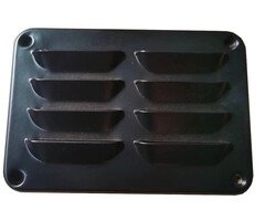 Ventilatierooster 130x90x1mm Aluminium Zwart