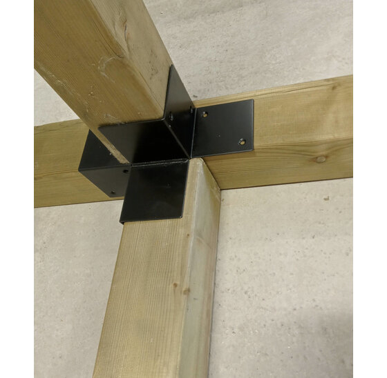 Houtverbinding vierwegbalken