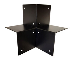 Houtverbinding driewegbalken 145x145mm Verzinkt + Zwart gepoedercoat - 4 stuks