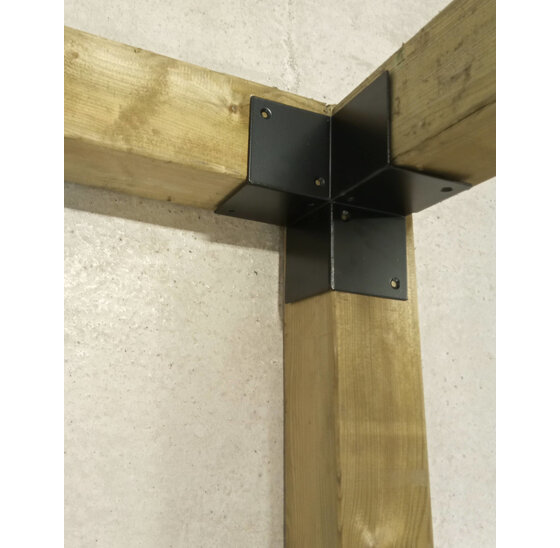 Houtverbinding driewegbalken