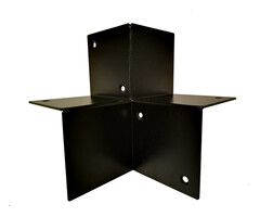 Houtverbinding driewegbalken 115x115mm Verzinkt + zwart gepoedercoat - 4 stuks