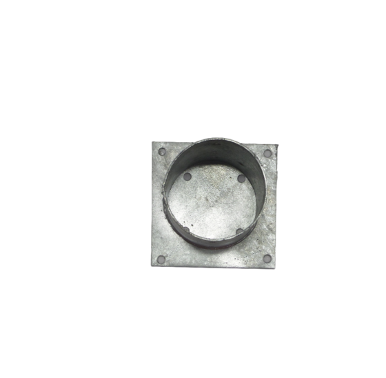 Paalhouder met plaat rond Ø121 mm vuurverzinkt