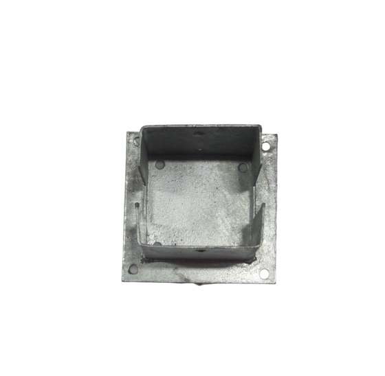 Paalhouder met plaat en sleuf 121x121x150 mm vuurverzinkt