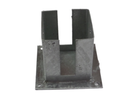 Paalhouder met plaat en sleuf 121x121x150 mm vuurverzinkt