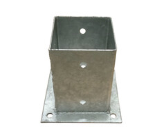 Paalhouder met plaat - 91x91x150mm [2mm] - Vuurverzinkt