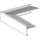 Aluminium buitenhoek 60x85mm met verbindingsplaatje - Roval daktrim