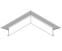 Binnenhoek Roval - 35x28mm - Aluminium