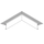 Aluminium dakgoot binnenhoek 35x28mm - Roval dakafdichting profiel