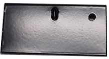 Aluminium daktrim 45x45 mm zwart RAL 9005, 2,5 m met verbindingsplaatje