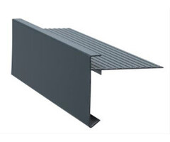 Aluminium daktrim 45x45 mm zwart, 2,5 m met verbindingsplaatje