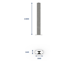 Paal - 130cm - Galvanisch verzinkt