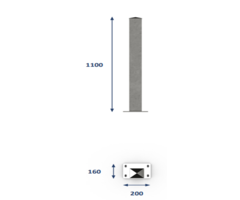 Paal - 110cm - Galvanisch verzinkt
