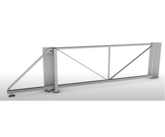 Schuifpoort 150cm hoog, max opening 400cm, gegalvaniseerd staal 142kg