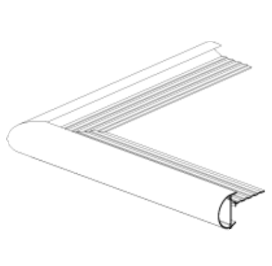 Aluminium buitenhoek kraaltrim 45x50mm voor dakrand afwerking Roval
