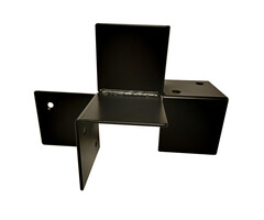 Houtverbinding vierwegbalken Zwart - 85 mm 2 stuks