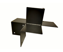 Houtverbinding vierwegbalken - 115mm - Zwart gepoedercoat - per 2 verpakt