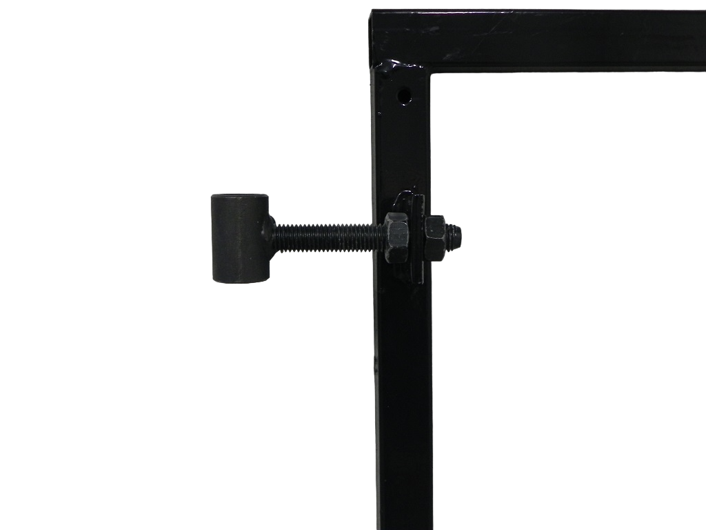 Verstelbaar poortframe 150x155 cm - staal 1.8mm - zwart gepoedercoat