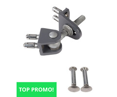 Locinox Opschroefbaar 4D-regelbaar scharnier Aluminium - Quick-Fix - per 2 verpakt