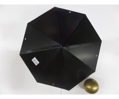 Tuinhuiskap 495x495mm Achthoek Zwart met Messing Bol