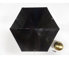 Tuinhuiskap 427x495mm (zeshoek) [1mm] Zwart gepoedercoat