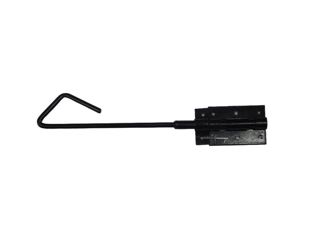 Staartgrendel 400mm Zwart Gepoedercoat