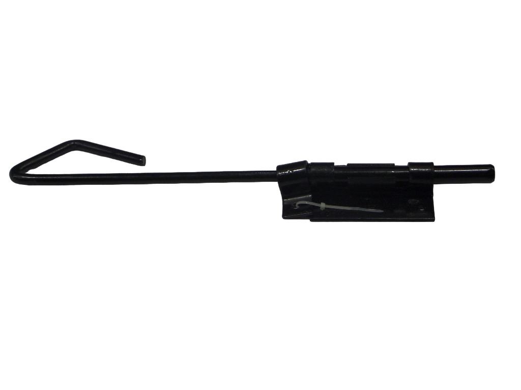 Staartgrendel 400mm Zwart Gepoedercoat