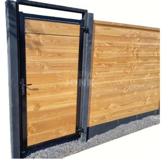 Deurbeslag Set Poortslot 38x174mm Zwart