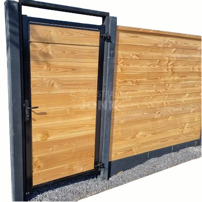 Deurbeslag Set Poortslot 38x174mm Zwart
