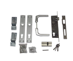 Deurbeslag Set - Poortslot 51x174mm (incl. duimen) Aluminium