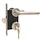 Poortslot met haakslot 73x115mm RVS inclusief beslag en sleutels