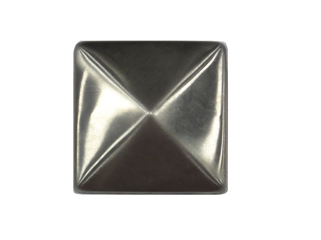 Piramide Paalornament 201x201mm RVS