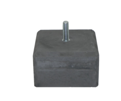 Betonpoer 170x170x100mm met M16 draadstang en facetrand antraciet