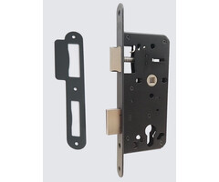 Insteekcilinderslot 72x165mm Zwarte structuurcoating