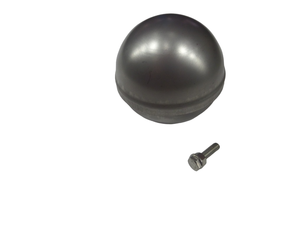 Bol voor tuinhuiskappen Ø80mm RVS inclusief verbindingsschroef