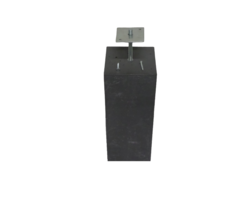 Betonpoer 200x200x580mm zonder facetrand antracietgrijs met stelplaat