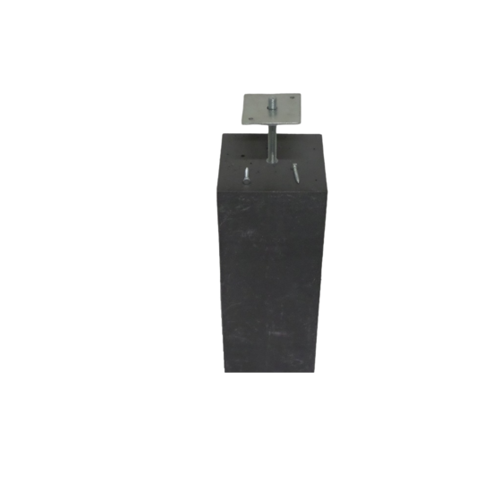 Betonpoer 200x200x580mm zonder facetrand antracietgrijs met stelplaat