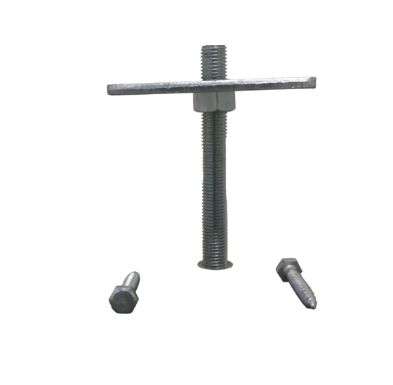 Betonpoer 200x200x580mm zonder facetrand antracietgrijs met stelplaat