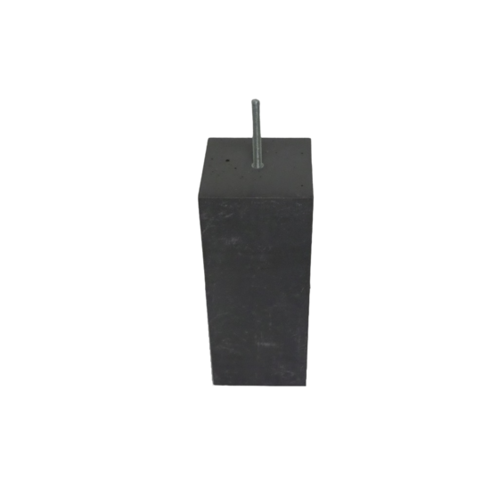 Betonpoer recht 20x20x58 cm antracietgrijs met draadeind M16