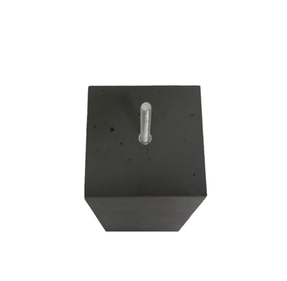 Betonpoer recht 20x20x58 cm antracietgrijs met draadeind M16