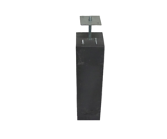 Betonpoer zonder facetrand 150x150mm (incl. plaatje) Antracietgrijs