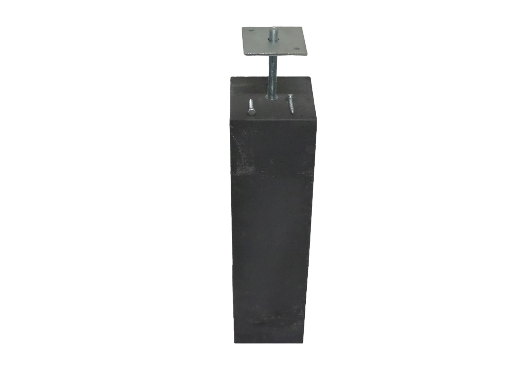 Betonpoer 150x150x580mm zonder facetrand met M16 draadstang antraciet
