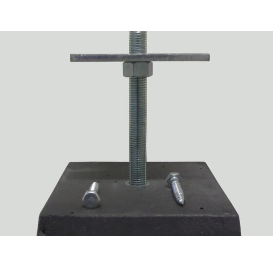 Betonpoer taps 22x22 cm met plaatje, antraciet, 40 cm hoog